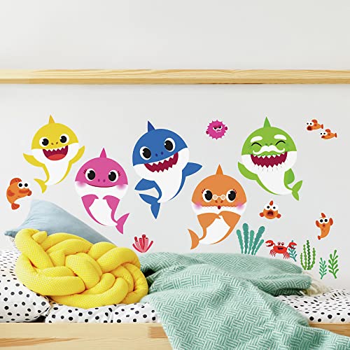 RoomMates RMK4303SCS Baby Shark Peel and Stick Wall Decals