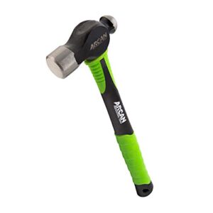 arcan 500 gm/16 oz ball peen hammer 297mm 5g fiberglass handle with rubber grips and drop forged heads (ah16bp)