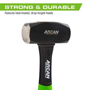Arcan 3 LB Drilling Hammer 10-Inch 2G Fiberglass Handle with Rubber Grips and Drop Forged Heads (AH3D)