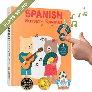 cali's books spanish nursery rhymes 1: bilingual children's book spanish with english translation, learn spanish for kids, spanish books for toddlers 1-3 - 6 canciones infantiles en español