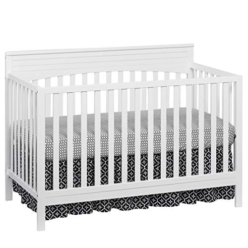 Oxford Baby Harper 4-in-1 Convertible Crib, Snow White, GreenGuard Gold Certified