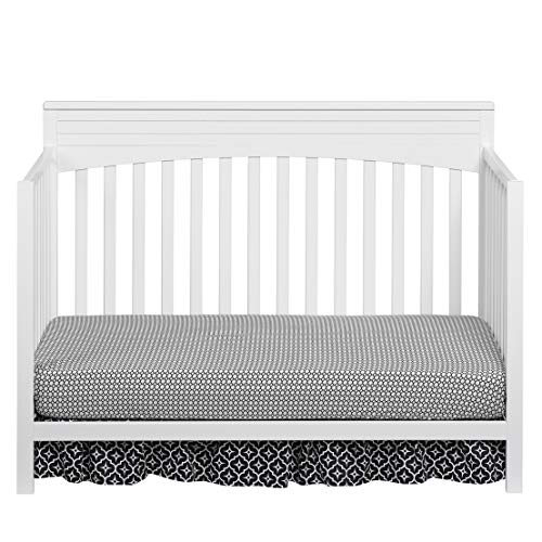 Oxford Baby Harper 4-in-1 Convertible Crib, Snow White, GreenGuard Gold Certified