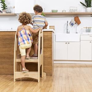 ECR4Kids Chef's Helper Kitchen Tower, Step Stool, Natural