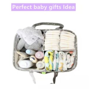 QiANBiRD Baby Diaper Caddy Organizer Extra Large Diaper Caddy Organizer for Boy Girl Diaper Holder Tote Bag for Changing Table Car Travel Registry Favorites Newborn Essentials Must Haves Itemss…