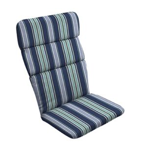 arden selections outdoor adirondack cushion 17 x 20, sapphire aurora blue stripe