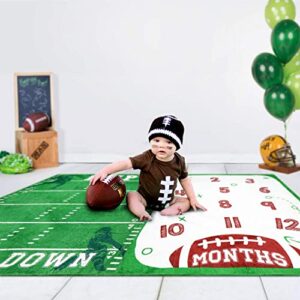 Baby Monthly Milestone Blanket Football Sports Blankets for Toddler Photography Background Prop Soft Plush Fleece