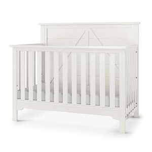 forever eclectic woodland 4-in-1 convertible baby crib, brushed cotton