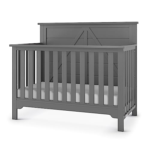 Forever Eclectic Woodland 4-in-1 Convertible Baby Crib, Brushed Pebble