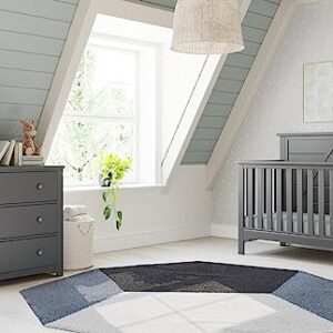 Forever Eclectic Woodland 4-in-1 Convertible Baby Crib, Brushed Pebble