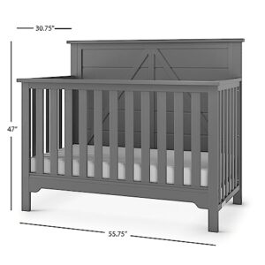 Forever Eclectic Woodland 4-in-1 Convertible Baby Crib, Brushed Pebble