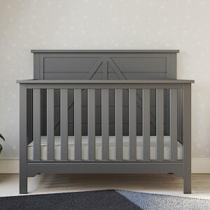 Forever Eclectic Woodland 4-in-1 Convertible Baby Crib, Brushed Pebble