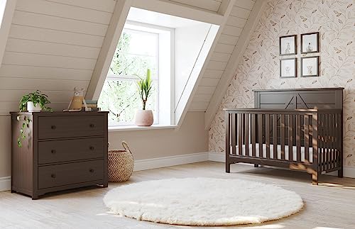 Forever Eclectic Woodland 4-in-1 Convertible Baby Crib, Brushed Truffle