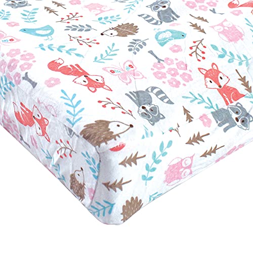 Hudson Baby Unisex Baby Cotton Changing Pad Cover, Woodland Fox, One Size