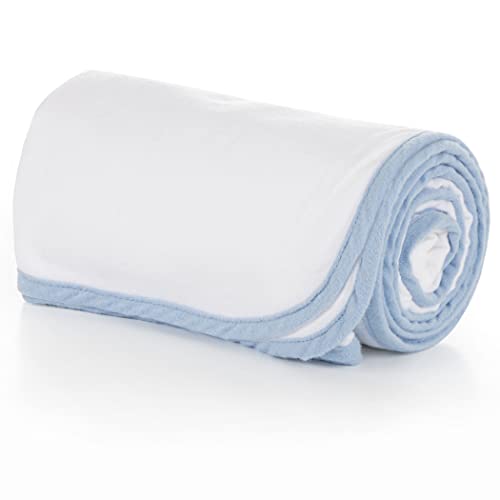 MOMS ON CALL Baby Swaddle 0-3 Months Newborn, Essential Swaddle Blanket | 48X48 | Cotton (Soft Blue)