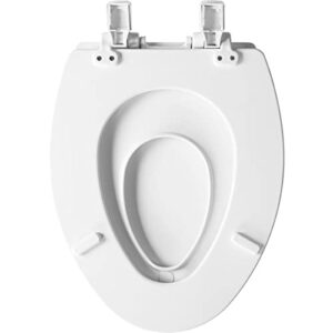 MAYFAIR 1888SLOW 000 NextStep2 Toilet Seat with Built-In Potty Training Seat, Slow-Close, Removable that will Never Loosen, ELONGATED, White