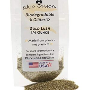 Extra Fine Biodegradable Glitter for Body Decoration, Cosmetics, Crafts, DIY Projects. Made from Plant Cellulose, Earth Friendly (1/4 Ounce, Bronze)