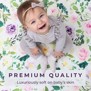 Pobibaby - 2 Pack Premium Changing Pad Cover - Ultra-Soft Cotton Blend, Stylish Floral Pattern, Safe and Snug for Baby (Allure)