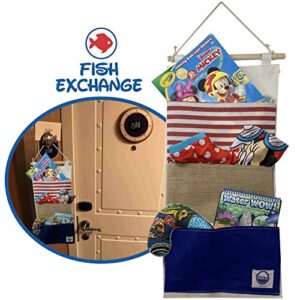 Fish Extender Disney Cruise Fitted - Hanging Pockets [3 Pocket] for Fish Exchange Extender Gifts on Disney Cruise Line Cabin Door
