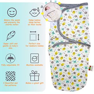 Baby Swaddle Blanket Wrap for Newborn Boy & Girl - Baby Swaddles 0-3 Months - Velcro Swaddle - Baby Swaddlers - Adjustable Infant Swaddling Blankets - Baby Swaddle Sleep Sacks - Infant Swaddle Warp