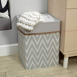 Lambs & Ivy Urban Jungle Gray/White Chevron Storage/Hamper