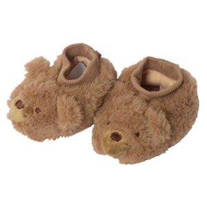 little me baby newborn slippers, bear, 0-6 months
