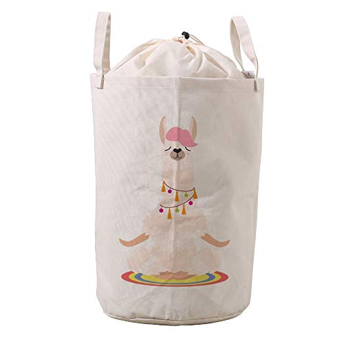 LifeCustomize Laundry Baskets Bin Clothes Hamper, Funny Llama Collapsible Drawstring Baby Dirty Clothing Storage Basket for Nursery Organizer