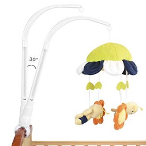 HLEEDUO DIY 23 inches Baby Crib Mobile arm,Mobile arm for Crib,Nursery Mobile arm，Baby Mobile Hanger,The Claw Part of The mmobile arm can be Swung up and Down by 30°.