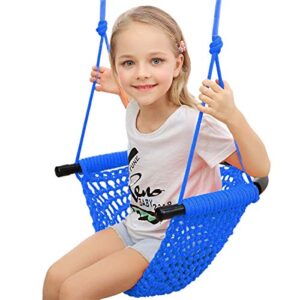 hi-na kids swing seats indoor hand-made with adjustable rope, outdoor tree child swing seat for kids for backyard, playground, outside
