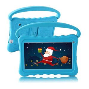 kids tablet 7 inch toddler tablet for kids edition tablet with wifi dual camera children’s tablet for toddlers 32gb android 10 with parental control shockproof case google play youtube netflix (blue)
