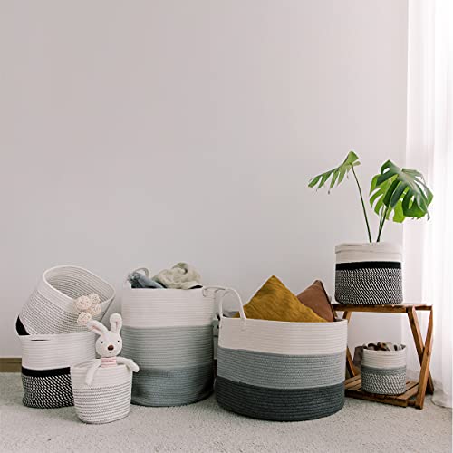 Large Laundry Baskets for Organizing Woven Baskets for Storage Mono Living Grey Hamper for Nursery White Grey Décor Baby Tall Laundry Basket Organizer Foldable Collapsible Independence Day