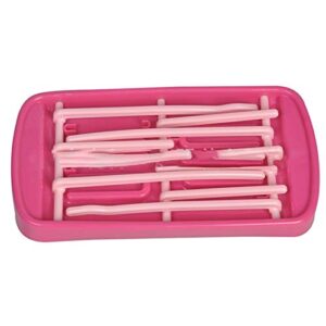 Bottle Dry Rack Baby Bottle Drain Drying Racks Blue Pink Baby Bottle Cleaning Dryer Drainer Storage Drying Rack (Hot Pink)