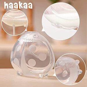 haakaa Ladybug Breastmilk Collector Wearable Breast Shell Nursing Cups Silicone Breast Milk Catcher for Breastfeeding, 2.5oz/75ml, 1pc