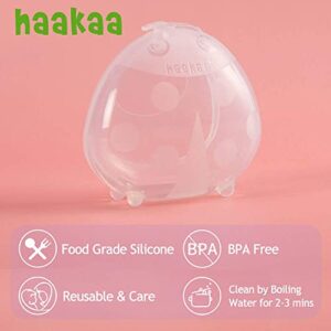 haakaa Ladybug Breastmilk Collector Wearable Breast Shell Nursing Cups Silicone Breast Milk Catcher for Breastfeeding, 2.5oz/75ml, 1pc