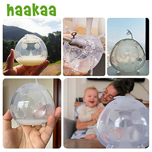 haakaa Ladybug Breastmilk Collector Wearable Breast Shell Nursing Cups Silicone Breast Milk Catcher for Breastfeeding, 2.5oz/75ml, 1pc