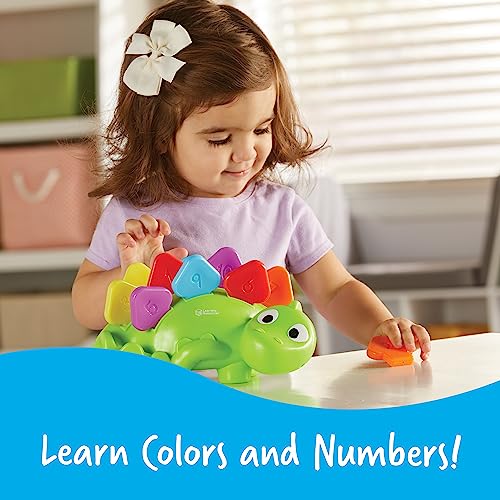 Learning Resources Steggy The Fine Motor Dino - 11 Pieces, Ages 18+ Months Toddler Learning Toys, Fine Motor and Sensory Toy, Toddler Montessori Toys, Dino Toys, Preschool Toys