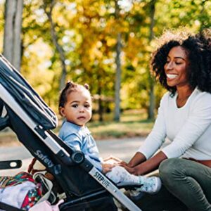 Safety 1st Step Lite Compact Stroller, Lightweight aluminum frame and a breeze to carry, at only 15 lbs, Back to Black