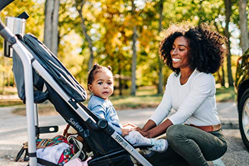 Safety 1st Step Lite Compact Stroller, Lightweight aluminum frame and a breeze to carry, at only 15 lbs, Back to Black