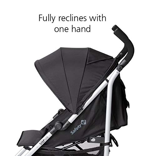 Safety 1st Step Lite Compact Stroller, Lightweight aluminum frame and a breeze to carry, at only 15 lbs, Back to Black