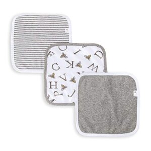 washcloths, absorbent knit terry, super soft 100% organic cotton