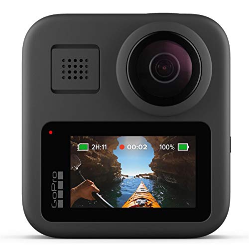 GoPro MAX Waterproof 360 Camera 5.6K30 UHD Video 16.6MP Photos 1080p Live Streaming Travel Bundle with Grip + Tripod, 32GB microSD Card, Cleaning Kit