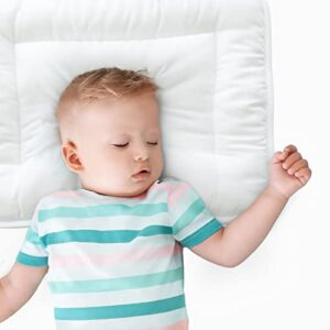 Baby Toddler Pillow 13" X 18" Quilted with 100% Cotton Pillowcase Ultra Soft & Breathable Baby Toddler Pillows for Sleeping Machine Washable Small Toddler Pillow for Kids Travel