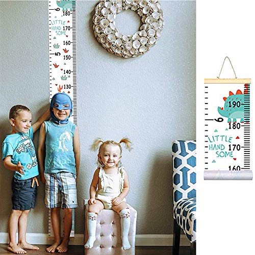 Removable Height Chart for Kids,Dinosaur Measuring Chart Ruler for Grandkids Height as Gifts,Nursey Decoration,Cute Canvas Measurement for Home