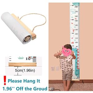 Removable Height Chart for Kids,Dinosaur Measuring Chart Ruler for Grandkids Height as Gifts,Nursey Decoration,Cute Canvas Measurement for Home