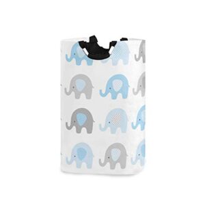 blueangle cute elephant laundry hamper waterproof hamper foldable laundry basket for storage(12.6"x 11"x 22.7")