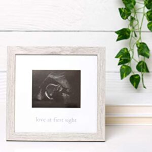 Kate & Milo Rustic Sonogram Picture Frame, Love at First Sight Gender-Neutral Baby Keepsake, Ultrasound Picture Frame, Modern Nursery Décor