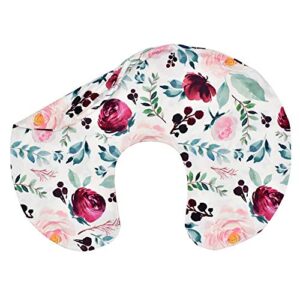 Little Jump 2 Pack Floral Nursing Pillow Cover Slipcover for Breastfeeding Pillows, Soft and Stretchy Safely Breastfeeding Pillow Cover for Girl (Floral)