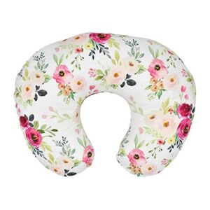 Little Jump 2 Pack Floral Nursing Pillow Cover Slipcover for Breastfeeding Pillows, Soft and Stretchy Safely Breastfeeding Pillow Cover for Girl (Floral)
