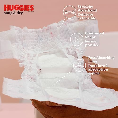 Huggies Snug & Dry Baby Diapers, Size 2 (12-18 lbs), 34 Ct