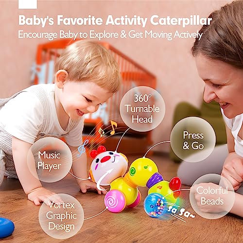 Baby Toys 6 to 12 Months - Musical, Sounds, Light up, Press & Go Baby Toys for 1 Year Old - Motor Skills Cause and Effect Toys for Babies 6-12 Months - 6 7 8 9 Month Old Baby & Toddler Toys Age 1-2