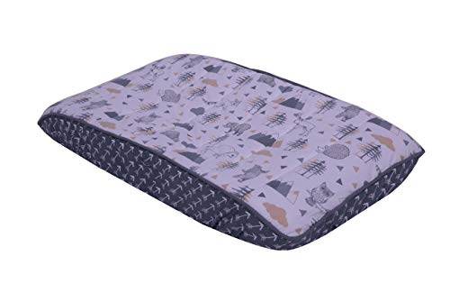 Bacati Woodlands Grey/Beige Neutral Cotton Changing Pad Cover, Beige/Grey